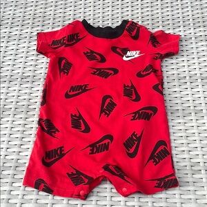 Nike Baby Boy Romper -Red, Black & White Size 0-6 Months